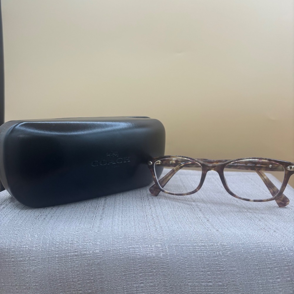 Coach HC6065 Eyeglass Frames 49mm Confetti Light Brown Dark Academia Casr